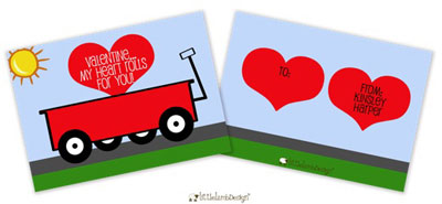 Little Lamb - Valentine's Day Exchange Cards (Wagon)